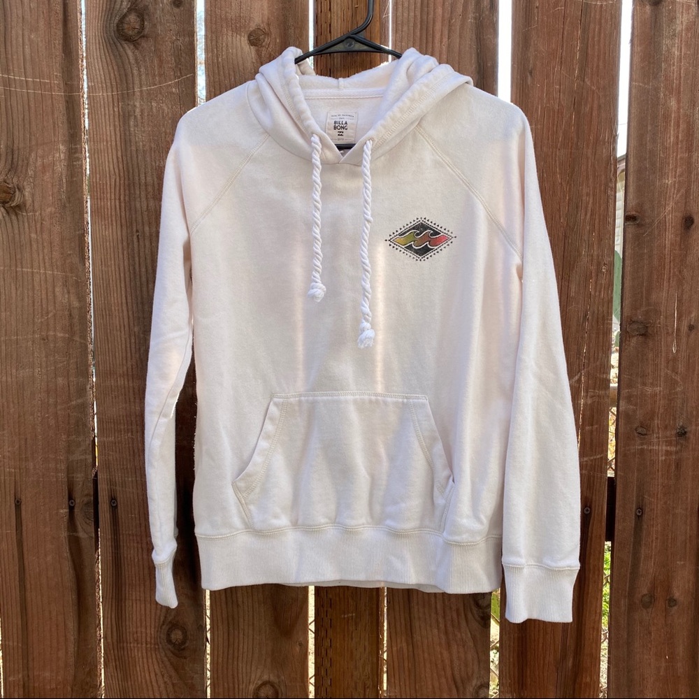 Billabong White Hoodie Sweater Boho Beach Rvca